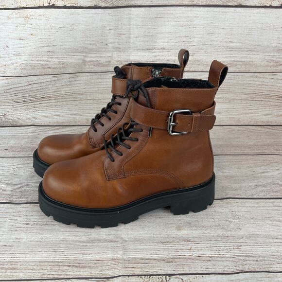 Vagabond Shoemakers Cosmo 2.0 Womens Sz 37 (US 7) Boots Brown Leather Lug Sole - Picture 6 of 9